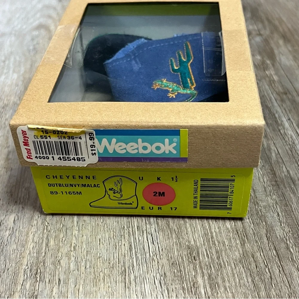 Weebok VTG Suede‎ Booties w/ Cactus & Lizard